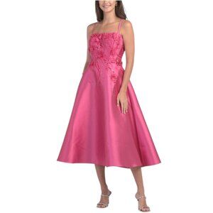 RENE BY RENE RUIZ Sleeveless 3d Floral Tea Length Dress